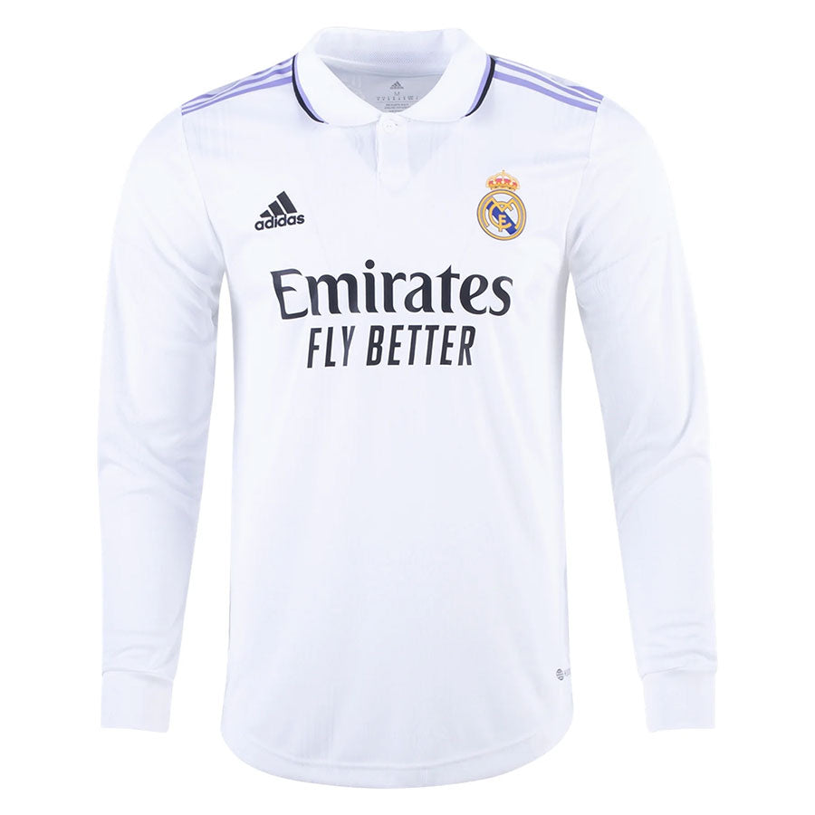 adidas Men's Real Madrid 2023 Authentic Long Sleeve Jersey