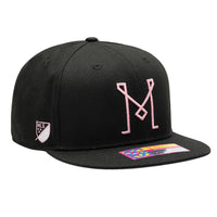 Fan Ink Inter Miami FC Adjustable Snapback Hat Black