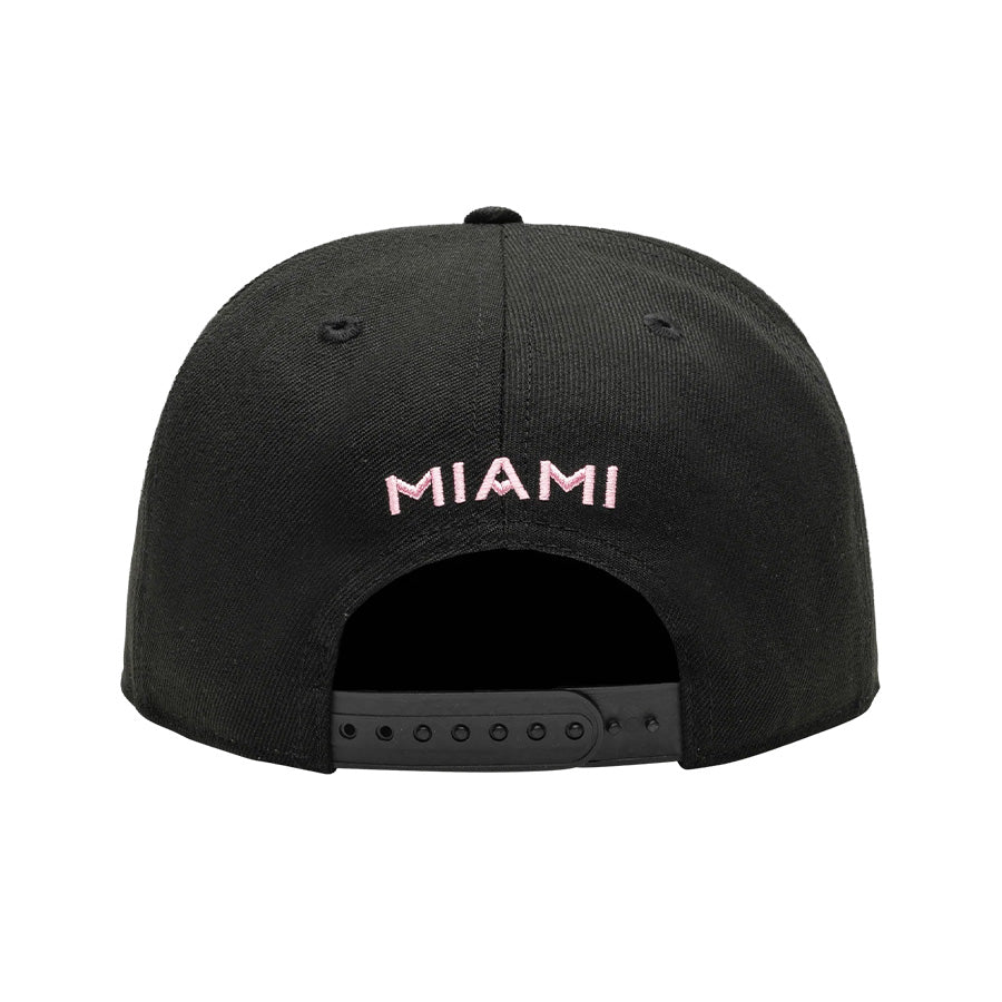 Fan Ink Inter Miami FC Adjustable Snapback Hat Black