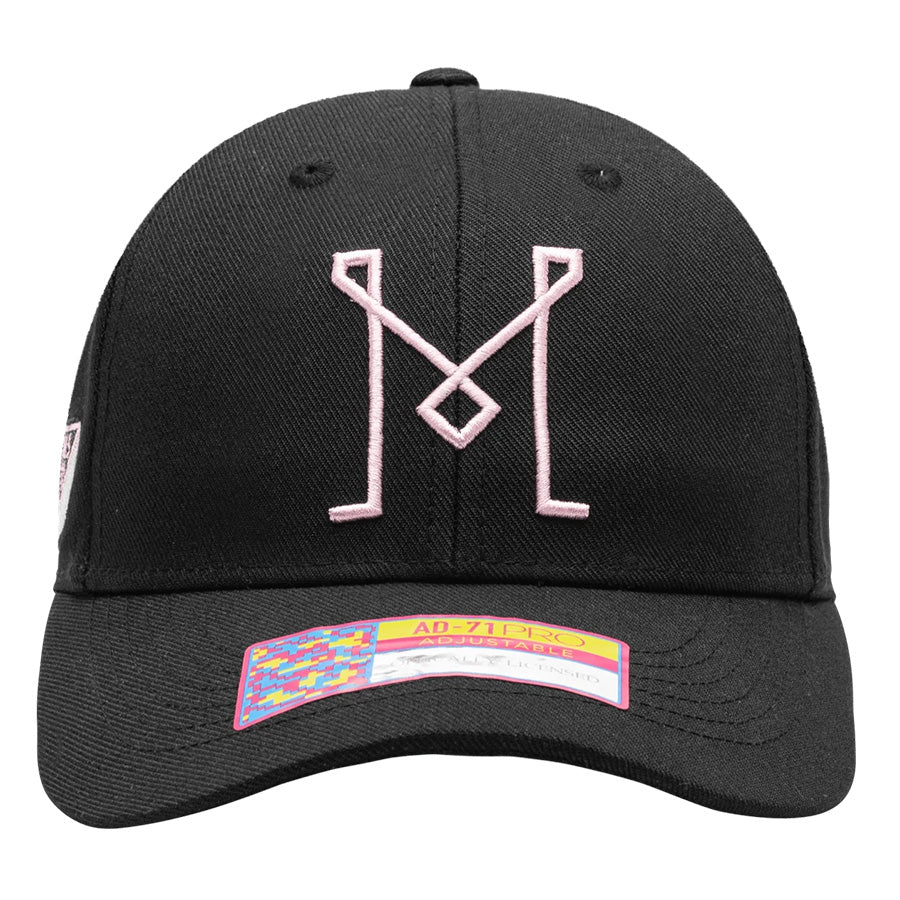 Fan Ink Inter Miami FC Standard Adjustable Hat Black