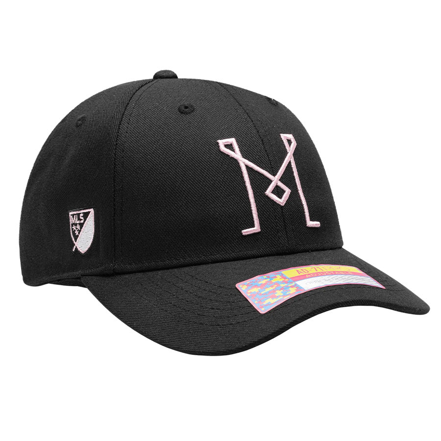 Fan Ink Inter Miami FC Standard Adjustable Hat Black