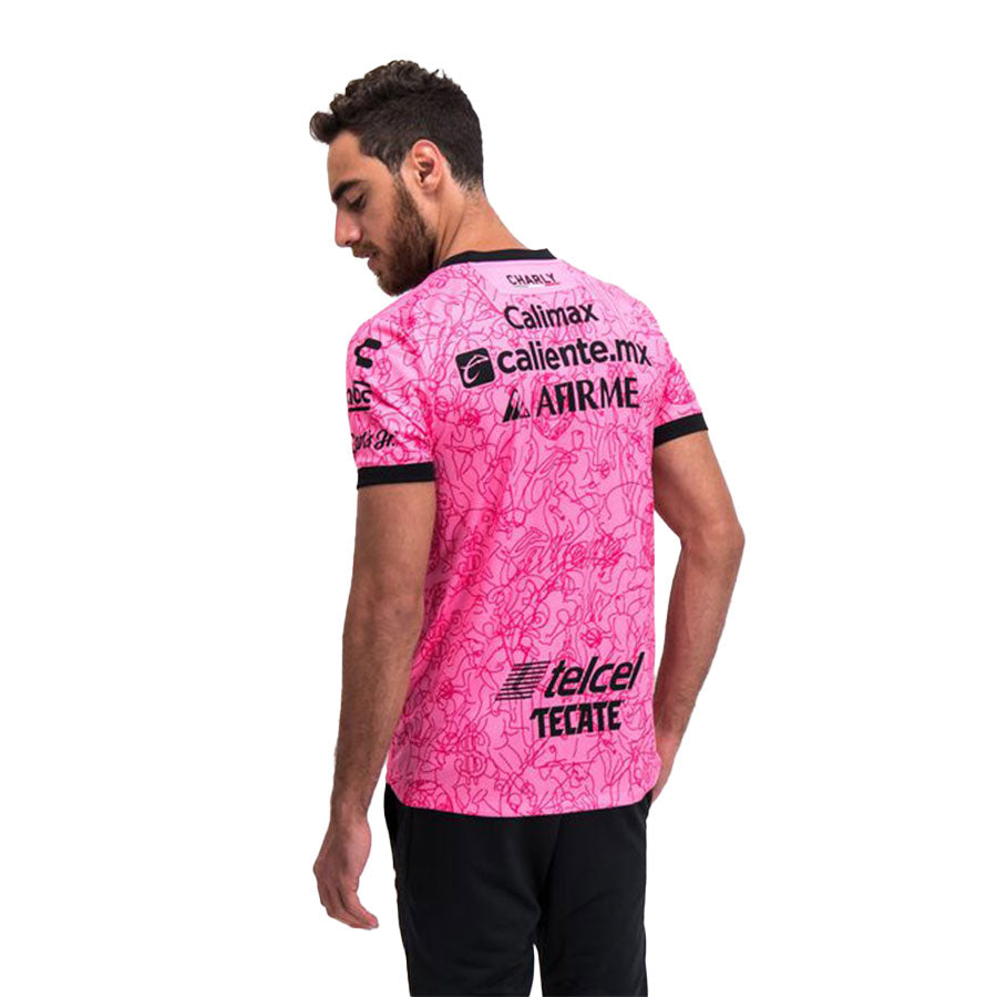 Men's Charly Pink Club Tijuana 2023/24 Home Authentic Goalkeeper Jersey